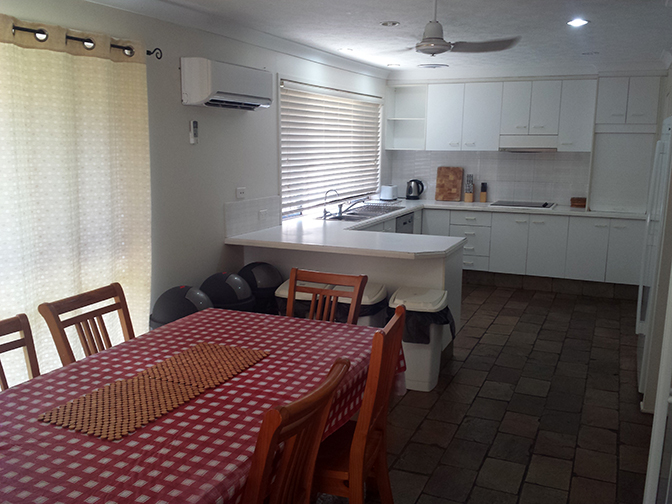 Dining room with table for six